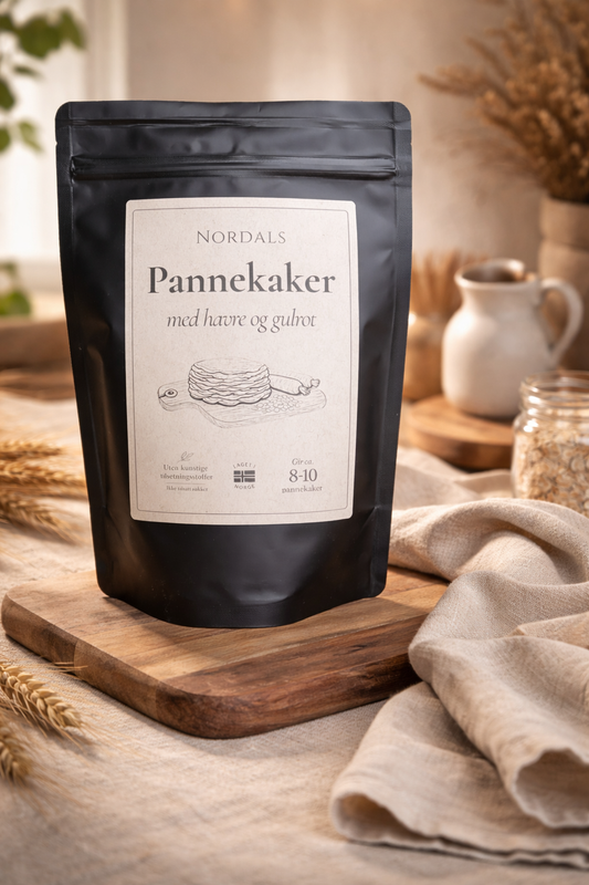 Pannekaker med havre og gulrot